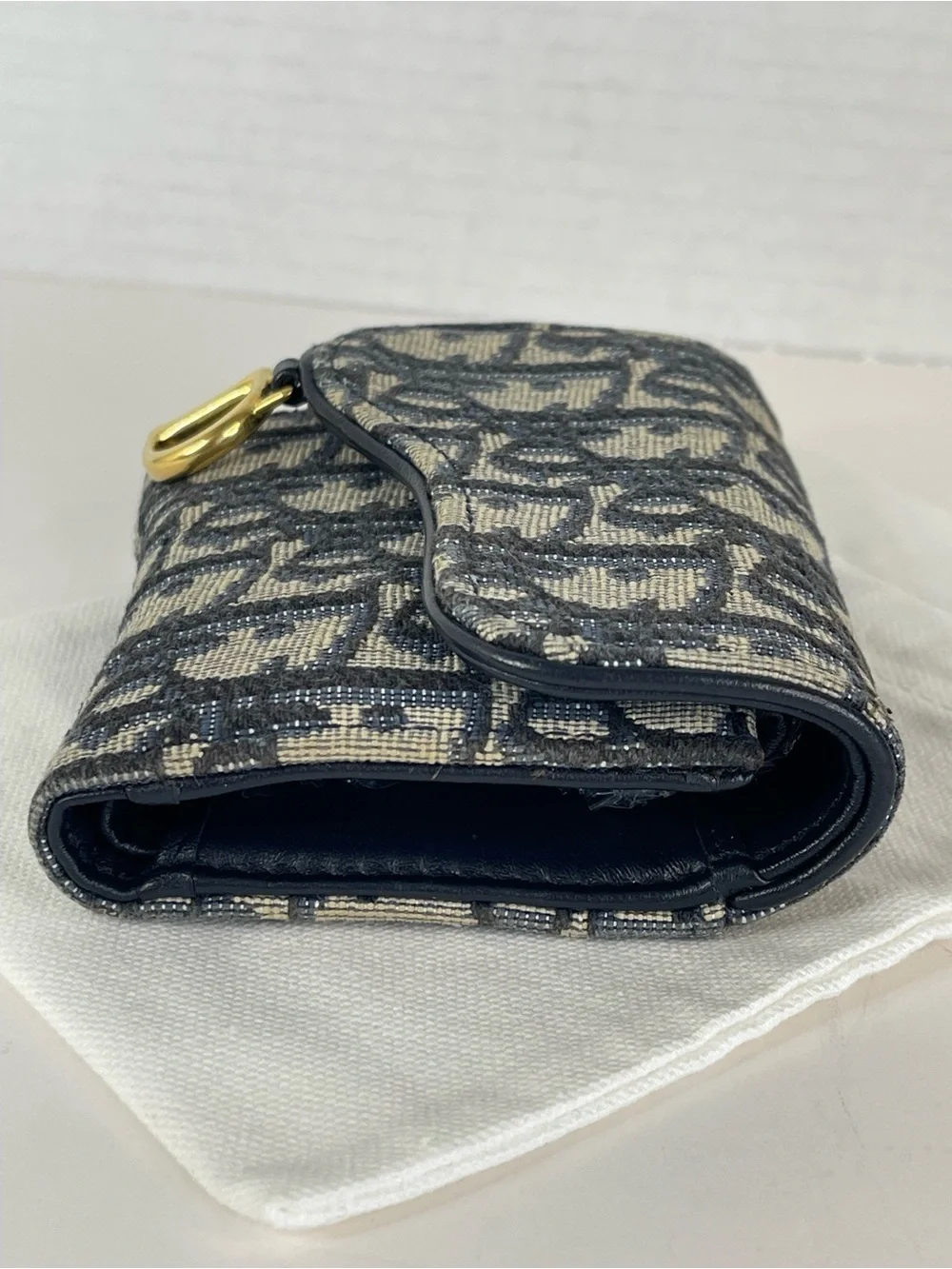 Christian Dior Saddle Wallet With Dust Bag